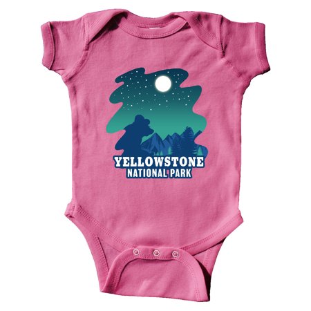 

Inktastic Yellowstone National Park with Bear and Starry Night Gift Baby Boy or Baby Girl Bodysuit