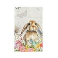 thumbnail image 1 of Multifunctional Hand Towel Easter Kitchen Dish Towel Striped Rabbit Print Household Kitchen Towel, 1 of 4
