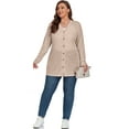 thumbnail image 4 of Cueply Women's Plus Size Cardigan Long Sleeve Lightweight Sheer Open Front Knited Cardigan 1X-4X, 4 of 6
