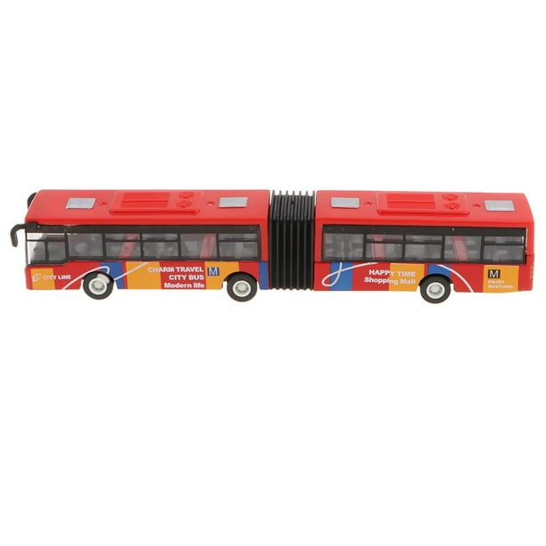 Juguetes para Autobús articulado con retroceso Yotijar 7.1 pulgadas rojo