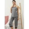 thumbnail image 2 of Doublju Women's Sleeveless Lace Top Capri Pajama 2 Pcs Set (Plus Size Available), 2 of 5