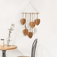 thumbnail image 2 of Decoración de pared con plumas elegantes, estilo bohemio, macramé, borlas de hilo hechas a mano, arte de pared tejido, tapiz de hojas, decoración bohemia, A, 2 of 5