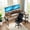Black+Brown Desk, variant on 32.6“ Foldable Computer Desk for Small Spaces,Folding Table with Storage Shelf,Small Writing Desk for Bedroom Home Office Dorm and Apartment,Black