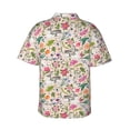 thumbnail image 4 of Xecao Bunny Floral print Hawaiian shirt - a stylish short-sleeve button-down for men, perfect for casual beach and tropical outings., 4 of 9