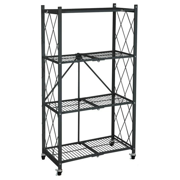 Origami 4 Tier Folding Shelf Garage Shelves Heavy Duty with Wheels