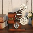 thumbnail image 3 of Retro Wood Metal Projector Model Music Box Antique Musical Jewelry Box Gift, 3 of 6