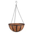 thumbnail image 4 of (Diámetro 35 CM) Cesta de flores colgante de palma de coco de hierro, maceta colgante de orquídea, maceta colgante de jardinería de pared con vegetales y flores de rábano verde suculento, 4 of 5