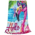 thumbnail image 2 of Fotbe Tropical Flamingo Summer Manta de Franela Acolchonada con Estampado, Súper Suave y Esponjosa, Extra Grande para Sofá, Cama, Uso Todo el Año-40"x30", 2 of 7