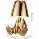 thumbnail image 2 of Thinker Lamp Gold - Unique Character Lamp For Bedroom- Cordless Dimmable Indoor Lighting With Usb Charging, 2 of 5