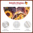 thumbnail image 3 of Rateoe Sunshine Cute Cat Sunflower Pattern Christmas Tree Skirt with Ties , Christmas Tree Decorations, Farmhouse Christmas Decor Xmas Holiday Decorations-36", 3 of 6