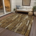 thumbnail image 6 of Addison Rugs Chantille Indoor/Outdoor Transitional Stripes Mocha Washable Rectangle Rug, 3' x 5', 6 of 6