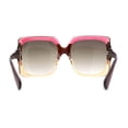 thumbnail image 2 of Womens Mod Oversized Rectangle Chic Sunglasses Burgundy Brown, 2 of 4