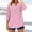 A323 Pink, variant on Xdegoge Embroidered Tunic Tops for Women Cotton Linen V Neck 3/4 Puff Sleeve Blouses Floral Flowy Lightweight Breathable Casual Summer Boho Shirts Hi-Low Hem Tunic Tops