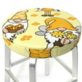 thumbnail image 3 of Balery Garden Honeybee Gnomes Velvet Round Bar Chair Cushion Cover Adjustable, Protects From Scratches And Stains, Soft & Washable Ideal For Wooden And Metal Stools - 14 Inch, 3 of 7