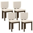 thumbnail image 1 of Costway Wooden Dining Chair Set of 4 with Rubber Wood Leg Padded Wide Seat & Back for Home, 1 of 9