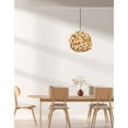 thumbnail image 2 of Dainolite 1 Light Incandescent Bamboo Pendant Matte Black, 2 of 3