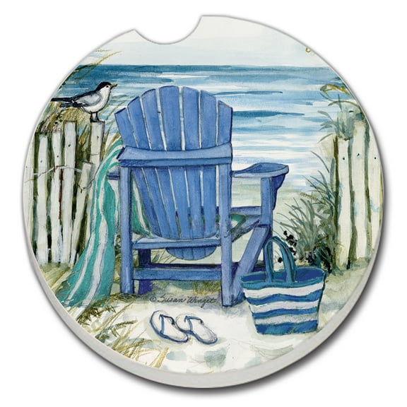 Thirstystone "By The Sea Chair" Single Absorbent Stone Car Coaster