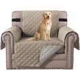 thumbnail image 1 of Reversible Quilted Chair Cover Water Chair Slipcover Furniture Protector Washable Chair Couch Cover with Elastic Strap for Kids Dogs Pets(Armchair Grey/), 1 of 6