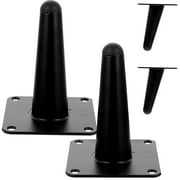 4 Pcs Desk Legs Furniture Replacement Parts Black Vanity Sofa Foot Chairs for Couch Iron