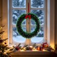 thumbnail image 6 of Frosted Tinsel Christmas Wreath with Snowy Tips for Window Door Decor, 6 of 6