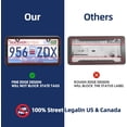 thumbnail image 3 of YWC-Black Carbon Fiber License Plate Frame, 2 Pack Car Plate Frame with Fasteners and Screws, Waterproof Plastic Number Plate Frame Print Carbon Fiber Pattern, 3 of 4