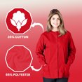 thumbnail image 6 of Women's Warm Up Medical Scrub Jacket (Red, 5X-Large), 6 of 7