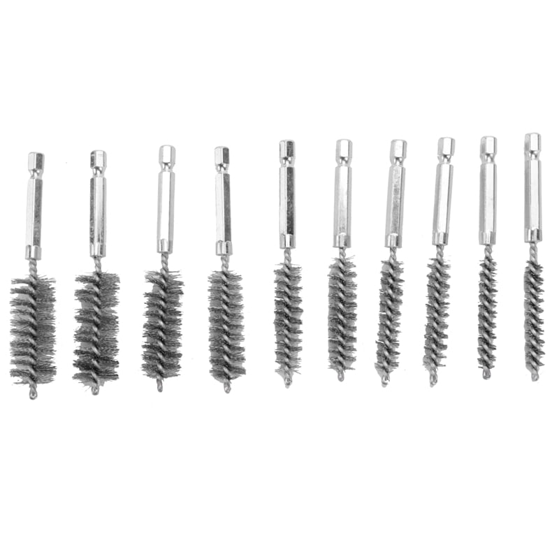 Bore Brush Set 1/4inch Hex Wire Bore Brushes with Different Bristle