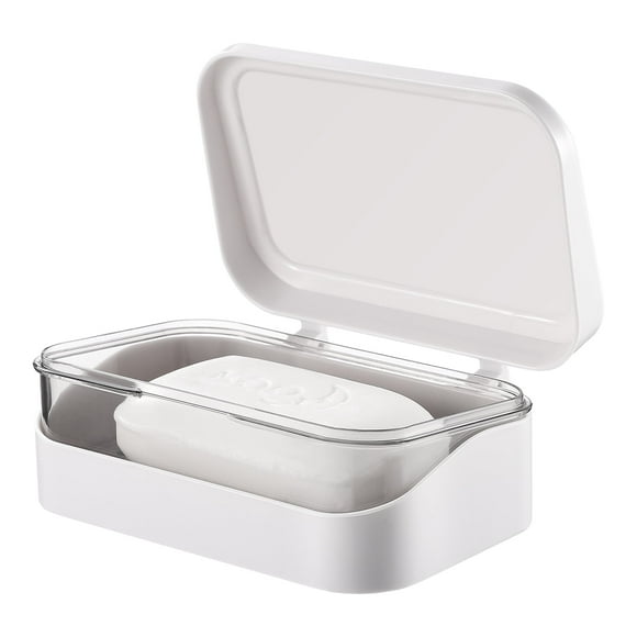 OUNONA - Jabonera de baño sin marca, estuche de almacenamiento de jabón con drenaje, contenedor de almacenamiento de jabón portátil, jabonera para el hogar