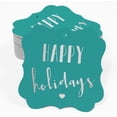 thumbnail image 2 of Inkdotpot Pack Of 50 Real Silver Foil Bracket Shape Paper Tags Happy Holiday Favor Hang Tags, 2 of 6