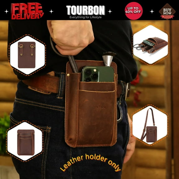 TOURBON Garden Tool Florist Organizer Belt Bag Pouch 4 Tool Pocket Shoulder Pack