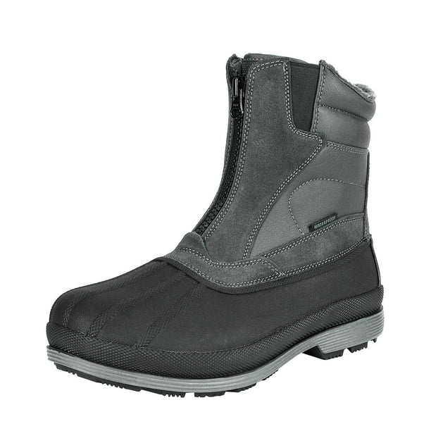 NORTIV 8 Men s 170410 Grey Black Insulated Waterproof Construction Hiking Winter Snow Boots Size 7.5 M US Walmart