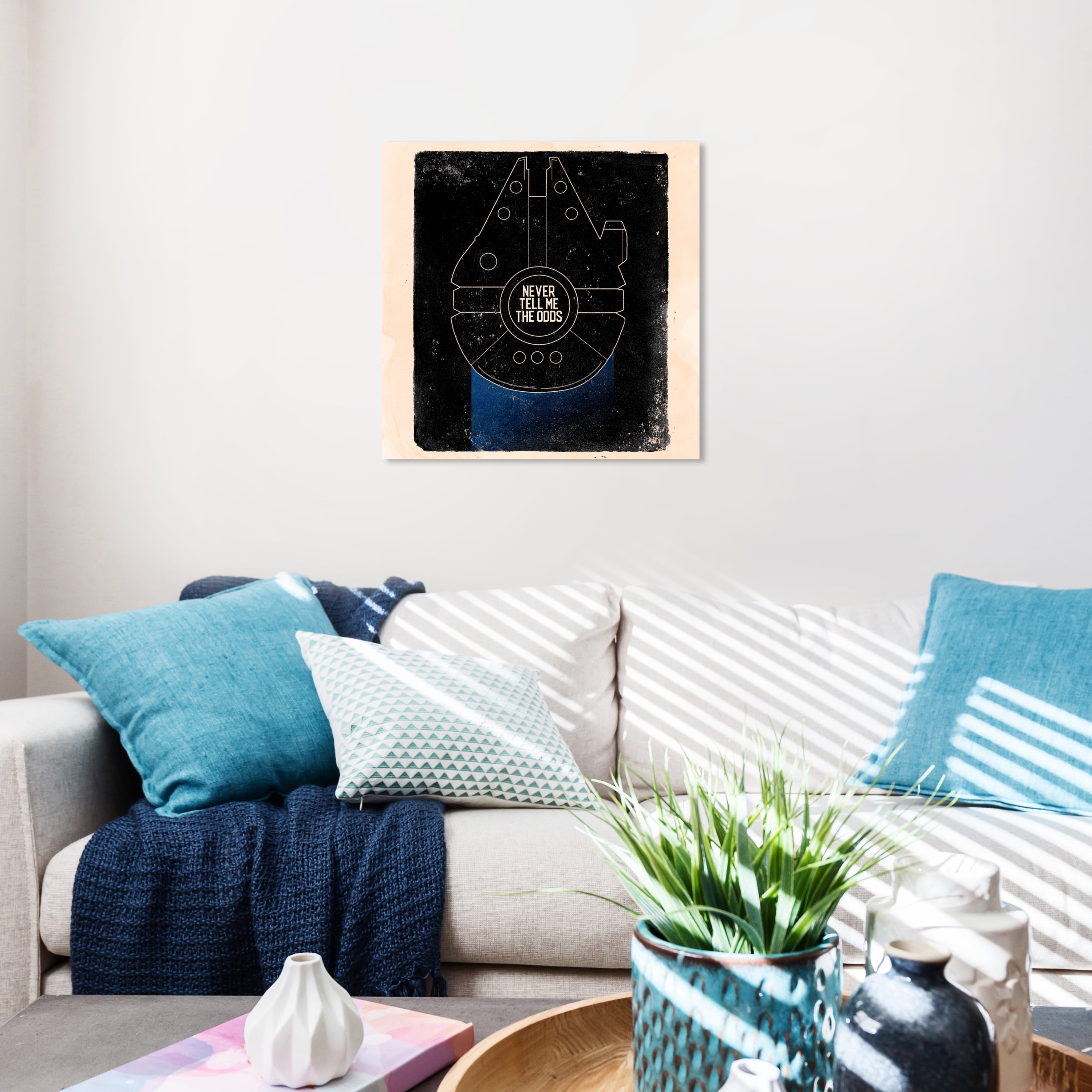 Wynwood Studio Prints Never Tell Me the Odds Fantasy and Sci-Fi Science Fiction Wall Art Canvas Print Black 20x20