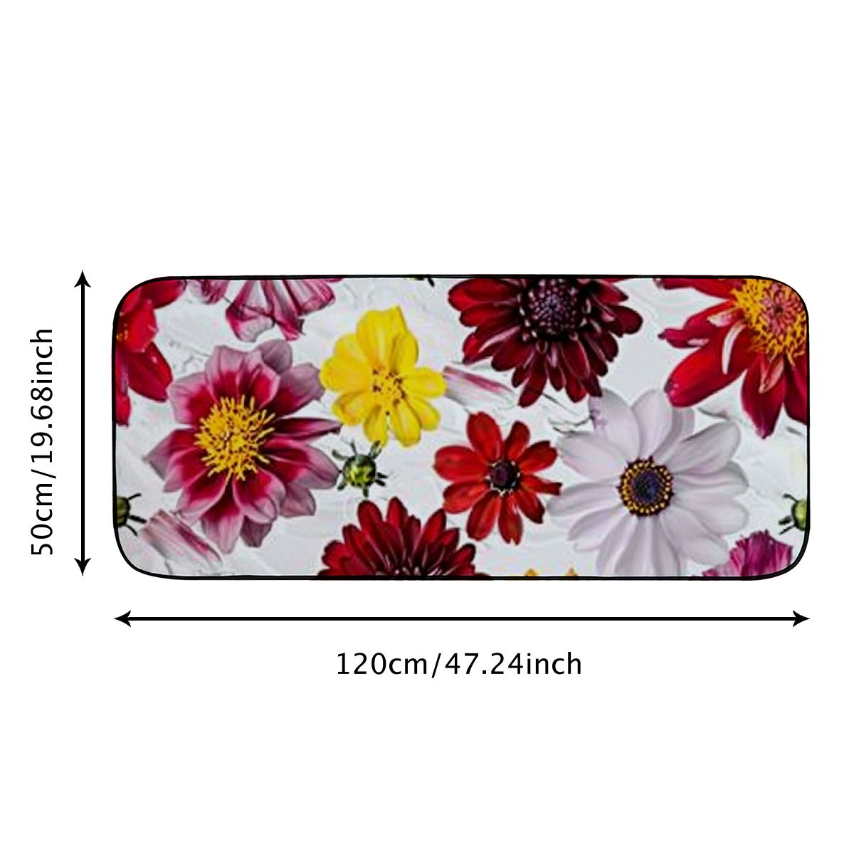 Heduofu Decorative Door Mat, Door Mat with Non-Slip Rubber Backing, Easy Cleaning, Traps Dirt, for Entry, Patio, Garage - Dahlias Autumn Dahlia Garden Dahlia Late Summer 19.68*47.24 in