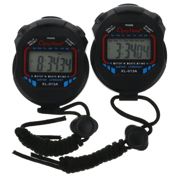 Set of 2 Ticking Clock Shooting Timer Sports Chronometers Chronograph