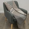 thumbnail image 4 of Donna Sharp Smoky Square Neutral Patchwork Pieced Cotton Throw, 4 of 5