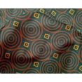 thumbnail image 4 of oneOone Silk Tabby Fabric Diamond & Circle Block Print Fabric By The Yard 42 Inch Wide, 4 of 4