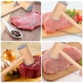 thumbnail image 6 of Meat Tenderizer Mallet, Two Sides Wood Meat Hammer Mallet Pounder for Tenderizing Steak Beef Practical Home Kitchen Tool Comfort, 6 of 9