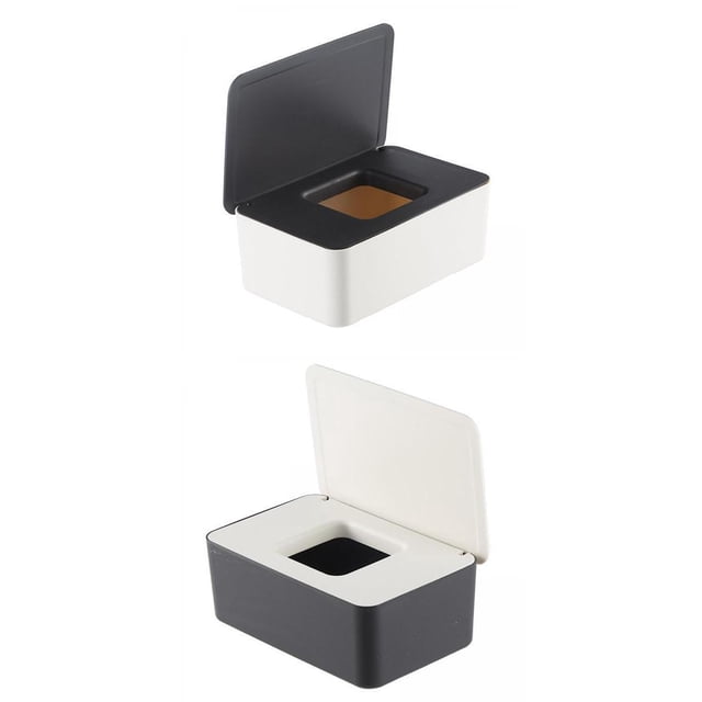 Caja de Almacenamiento de 2 Piezas para Mascarillas, Dispensador de Toallitas, Caja de Almacenamiento de Pañuelos Baoblaze cubierta de la caja de almacenamiento