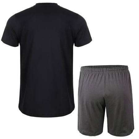 

Hawiton Men\ S Open Chest Stitching Contrast Color Pajamas Long Sleeve