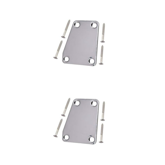 Placa del cuello de guitarra eléctrica Matsuzay Universal Plata 2piezas