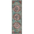 thumbnail image 2 of Rugs.com Fleur Collection Rug – 6 Ft Runner Light Blue Medium-Pile Rug Perfect For Hallways, Entryways, 2 of 3