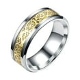 thumbnail image 1 of Qarigey Anillo de hombre portátil decorativo adultos mano joyería fiesta vacaciones Festival ropa decoración novio reutilizable artesanía Ropa, zapatos y accesorios Miscelánea Oro talla 7 Qarigey AP014587-10, 1 of 6