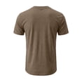 thumbnail image 3 of Men's Neck Short Sleeve T Shirt Breathable Casual Button Placket Tee Solid Color Slim Fit Lightweight Summer Tops, 3 of 6