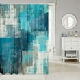 Turquoise Shower Curtain 72x72 for Kids Boys,Teal and Grey Ombre