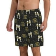 thumbnail image 2 of Susaid Happy New Year Print Men's Swim Trunks Hawaiian Bathing Mesh Lining Suit Swimsuits Beach Shorts with Pockets-, 2 of 6