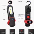 thumbnail image 2 of Rechargeable LED Work Light, 2 in 1 Inspection Light with 360 Degree Rotation and 5W COB LED Torch Lamp with Magnetic Base and Hook for Home Workshop Camping DIY Lighting, 2 of 5