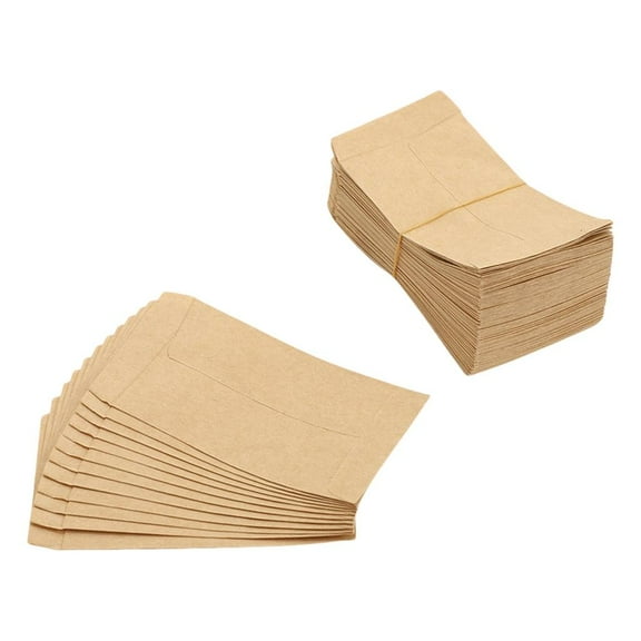 Rvaymup 100pcs Small Brown Paper Bags for Party Favors Seed Envelopes Gift Packaging Bag