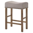 thumbnail image 5 of ACME Martha II Counter Height Stool in Tan Linen and Weathered Oak (Set of 2), 5 of 7