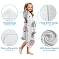 thumbnail image 7 of White Boho Bohemia Rainbow Leopard Hearts Pattern Hooded Bath Towel，50"x30" for Ages 3 To 12 Kids, Quick Dry Lightweight Soft Microfiber Hood Beach Towel Cover Up for Kids, 7 of 7
