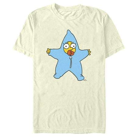 Men's The Simpsons Maggie Snow Suit Graphic Tee Beige X Large